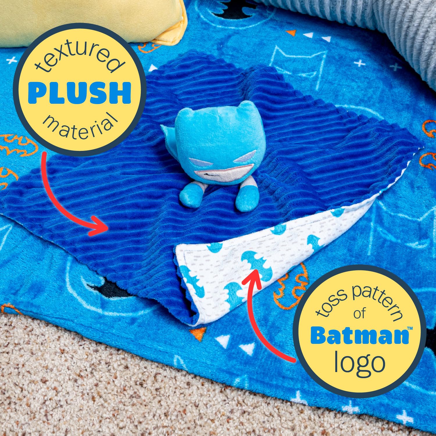 KIDS PREFERRED Batman Lovey Security Blanket for Baby