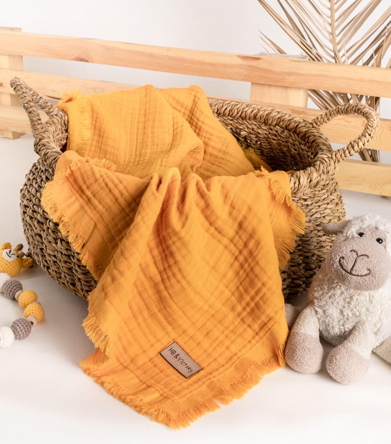 HBVictory Muslin Baby Blanket 4 Layers Organic Cotton Swaddle 1