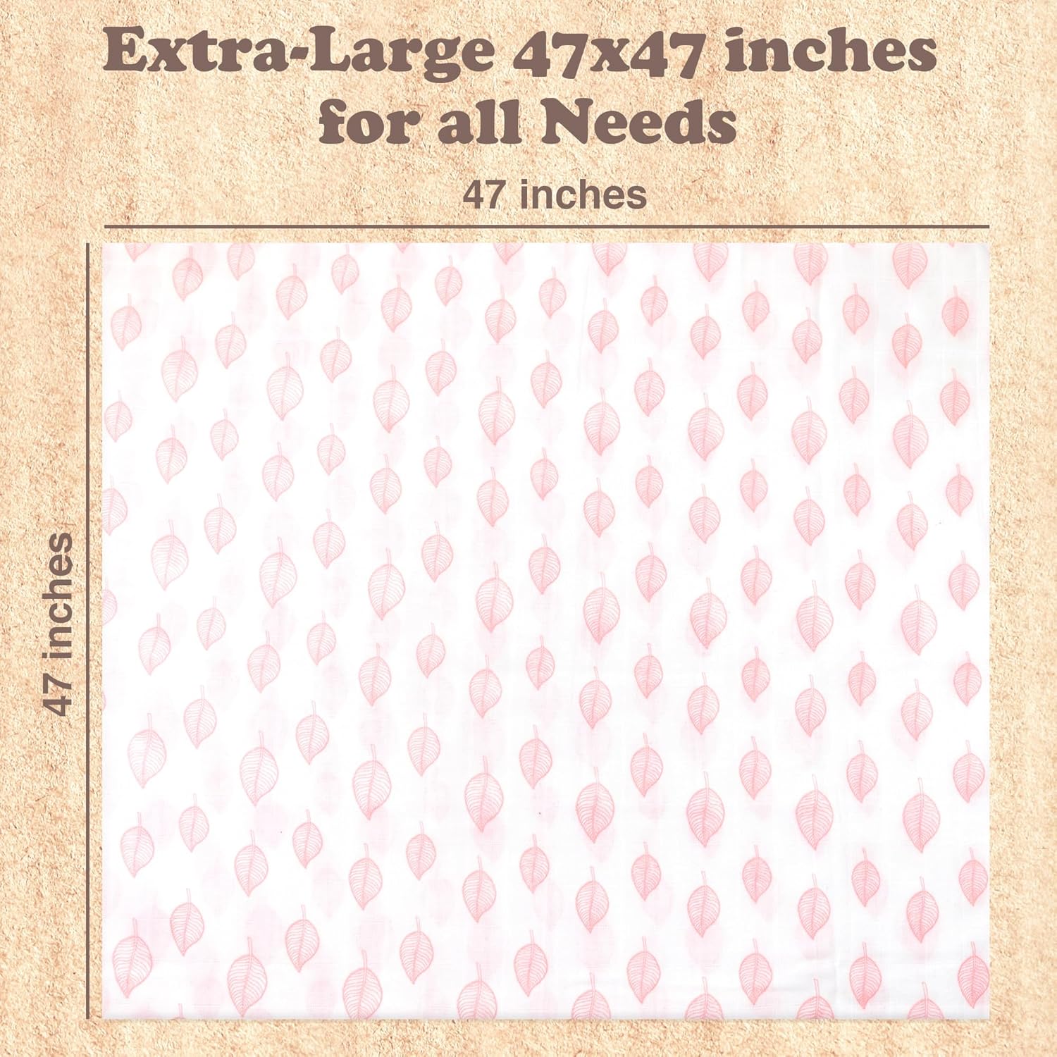 Bublo Baby Muslin Swaddle Blankets 4-Pack Pink