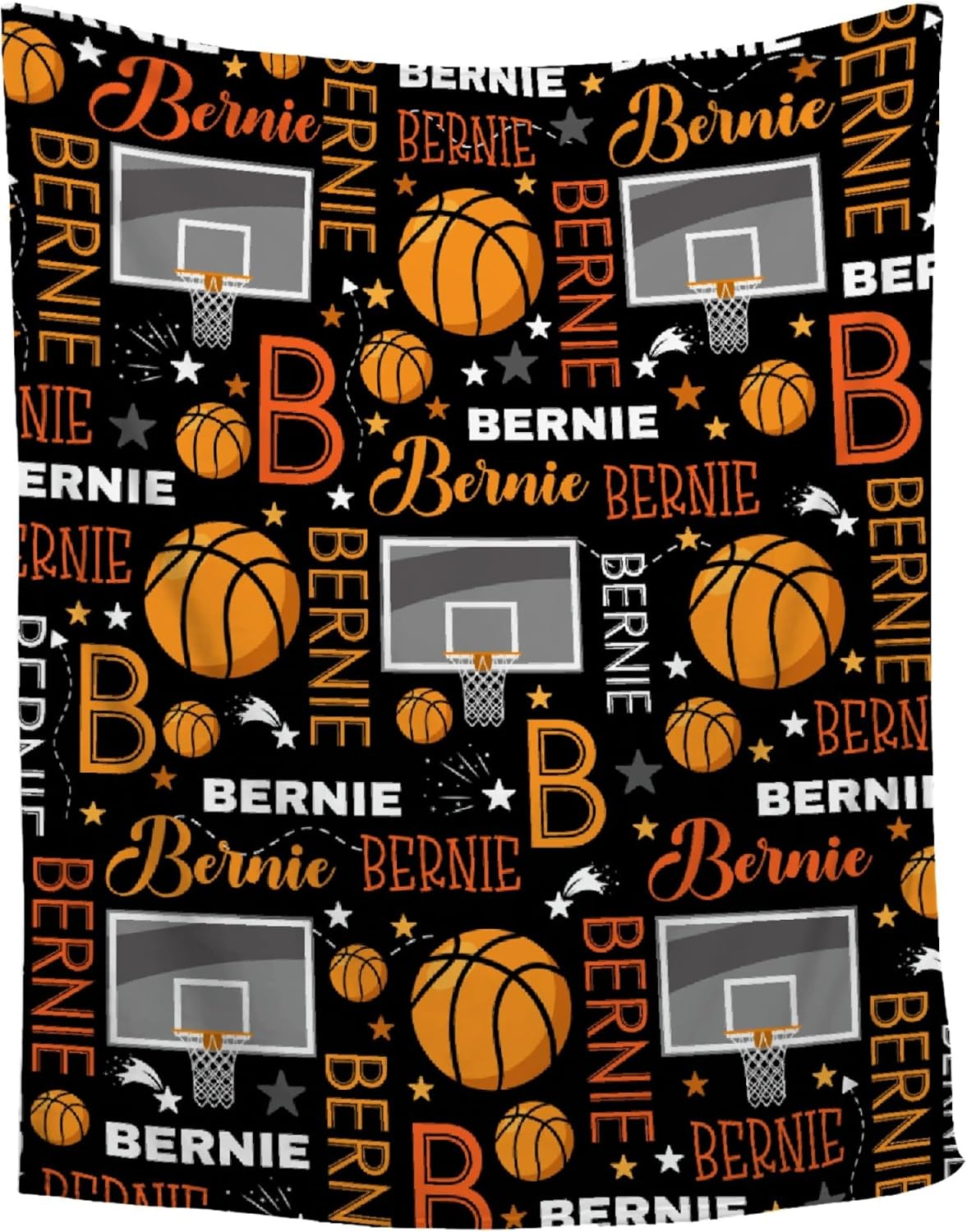 Custom Basketball Name Blanket - Toddler Size 30x40