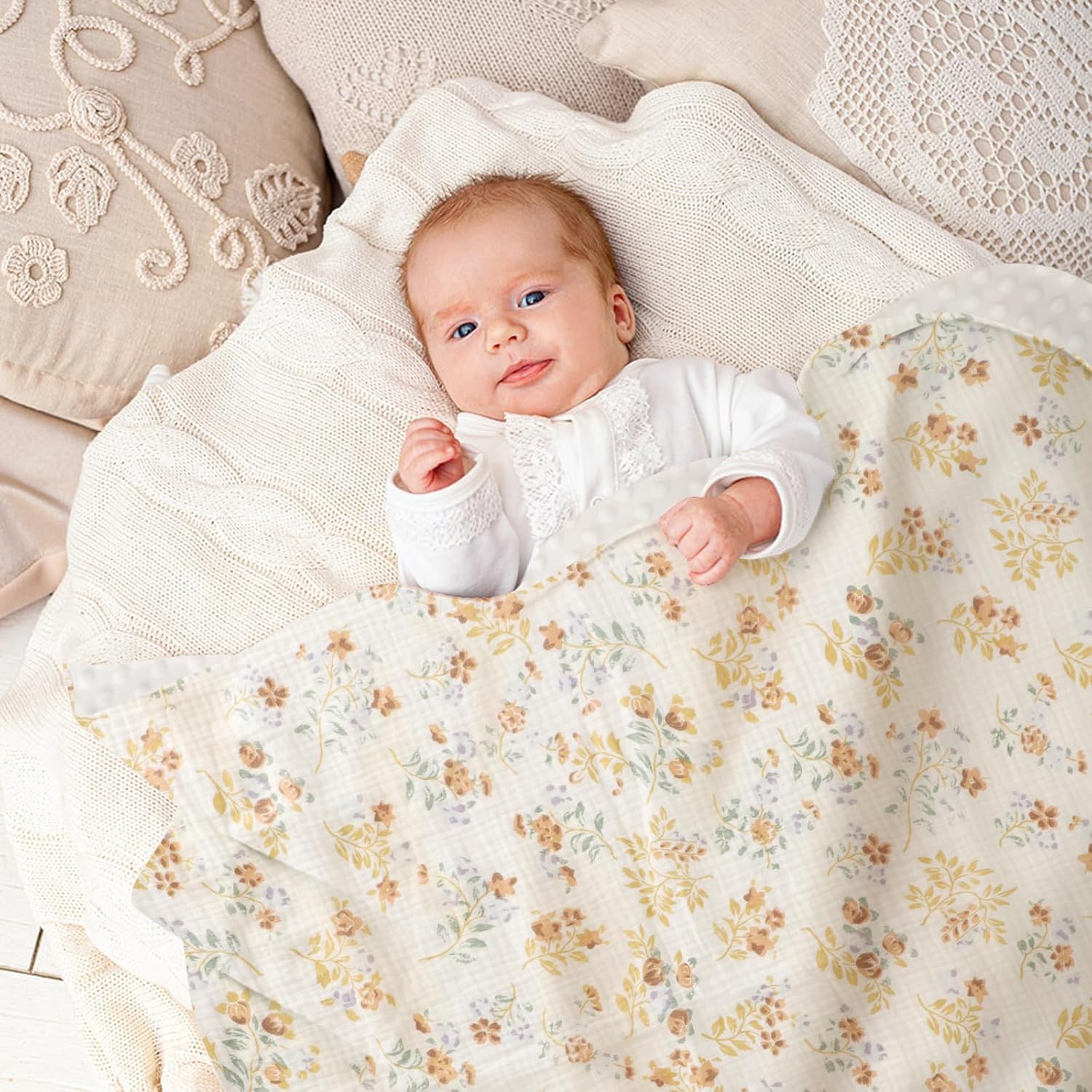 Knirose Reversible Baby Swaddle Blanket 30x41 Inches