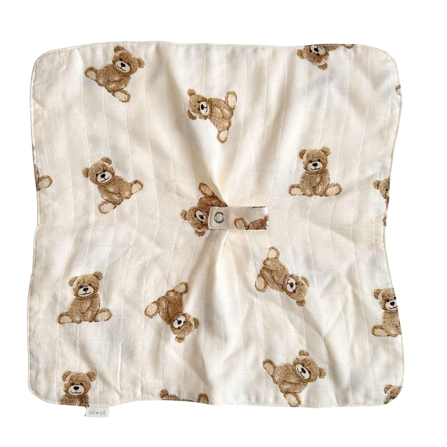 AliOli Security Blanket - 15x15 Teddy Bear Pacifier Holder
