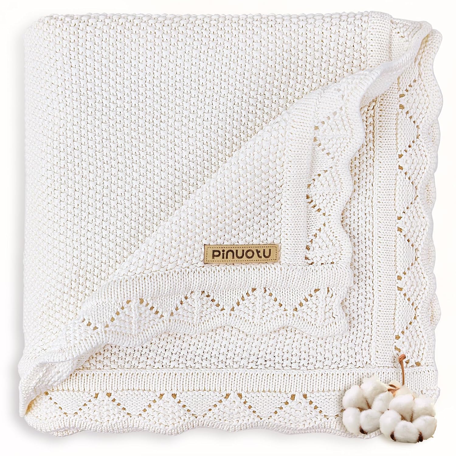 Pinuotu 100 Cotton Baby Blanket for Boys Girls