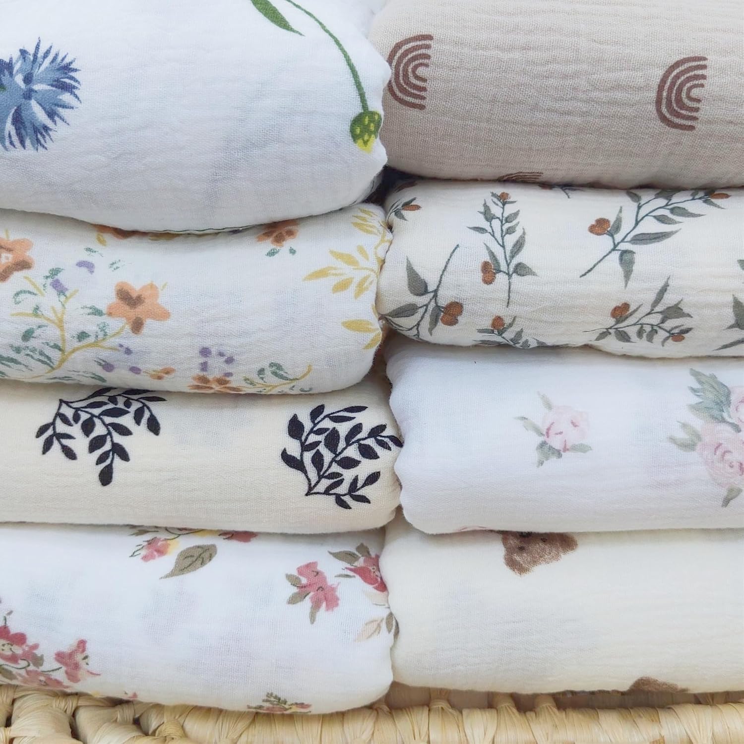 Insular Cotton Muslin Baby Blanket with Tassel 47 x 40