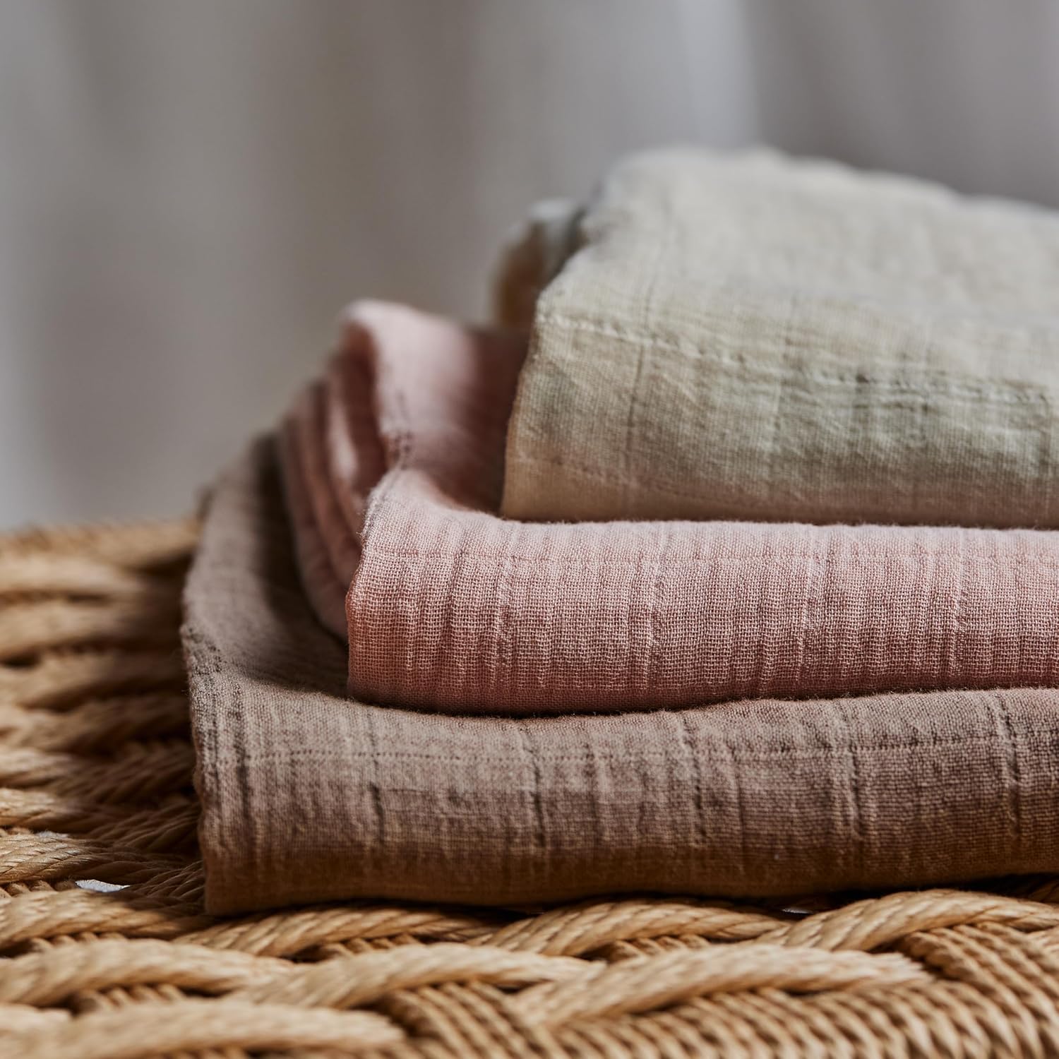 Huxie Swaddle - 100 Organic Cotton - 2-Pack FogBlush