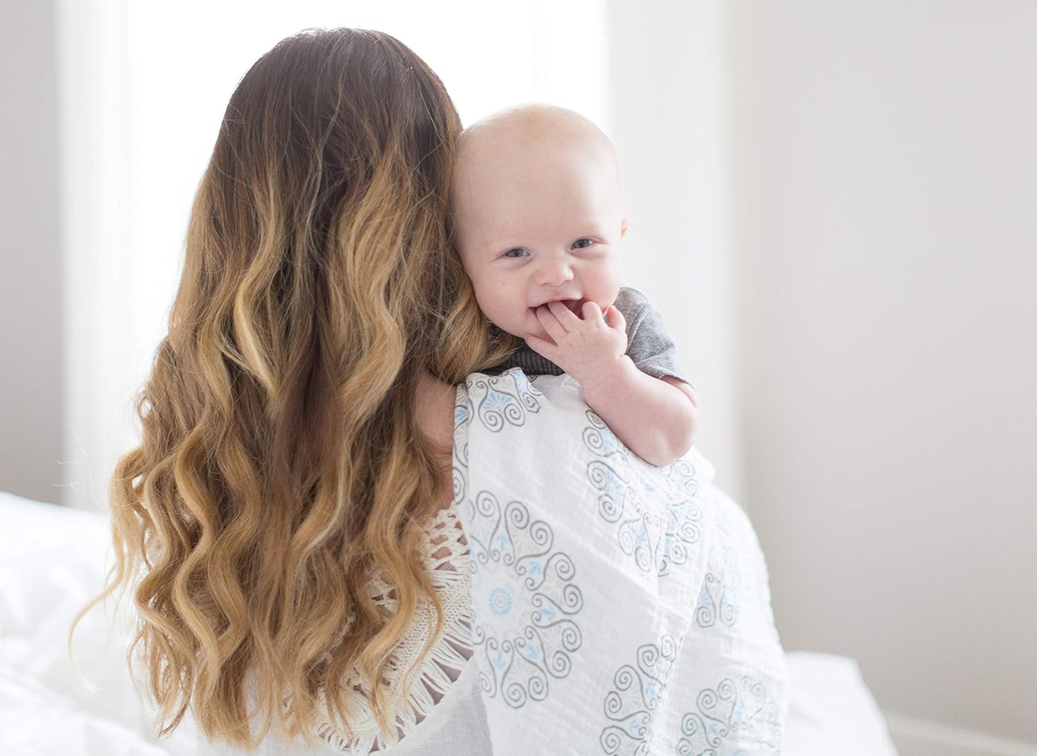SwaddleDesigns Marquisette Swaddling Blanket for Baby Boys Girls