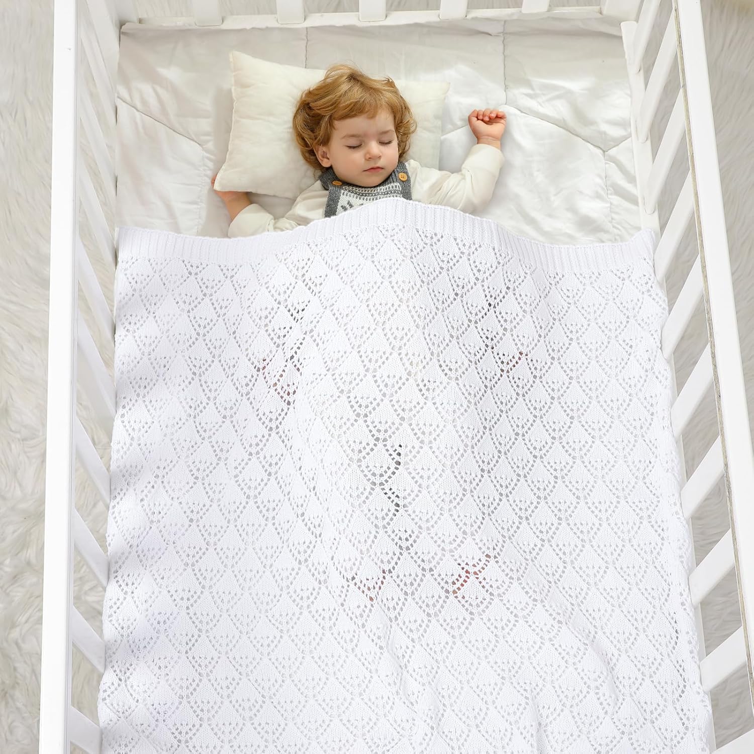 Neiwech Soft Cotton Swaddle Blanket 40x30 Inch