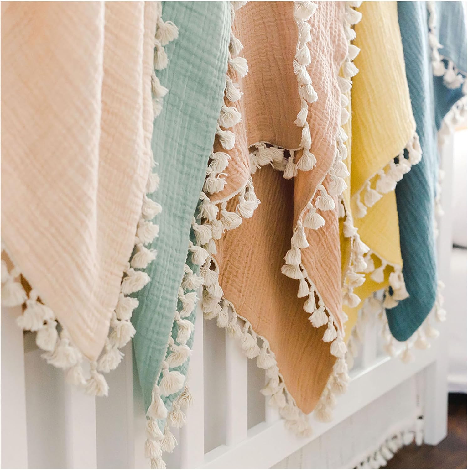 Crane Baby 6-Layer Muslin Swaddle Blanket Desert Rose 30x40 Inches