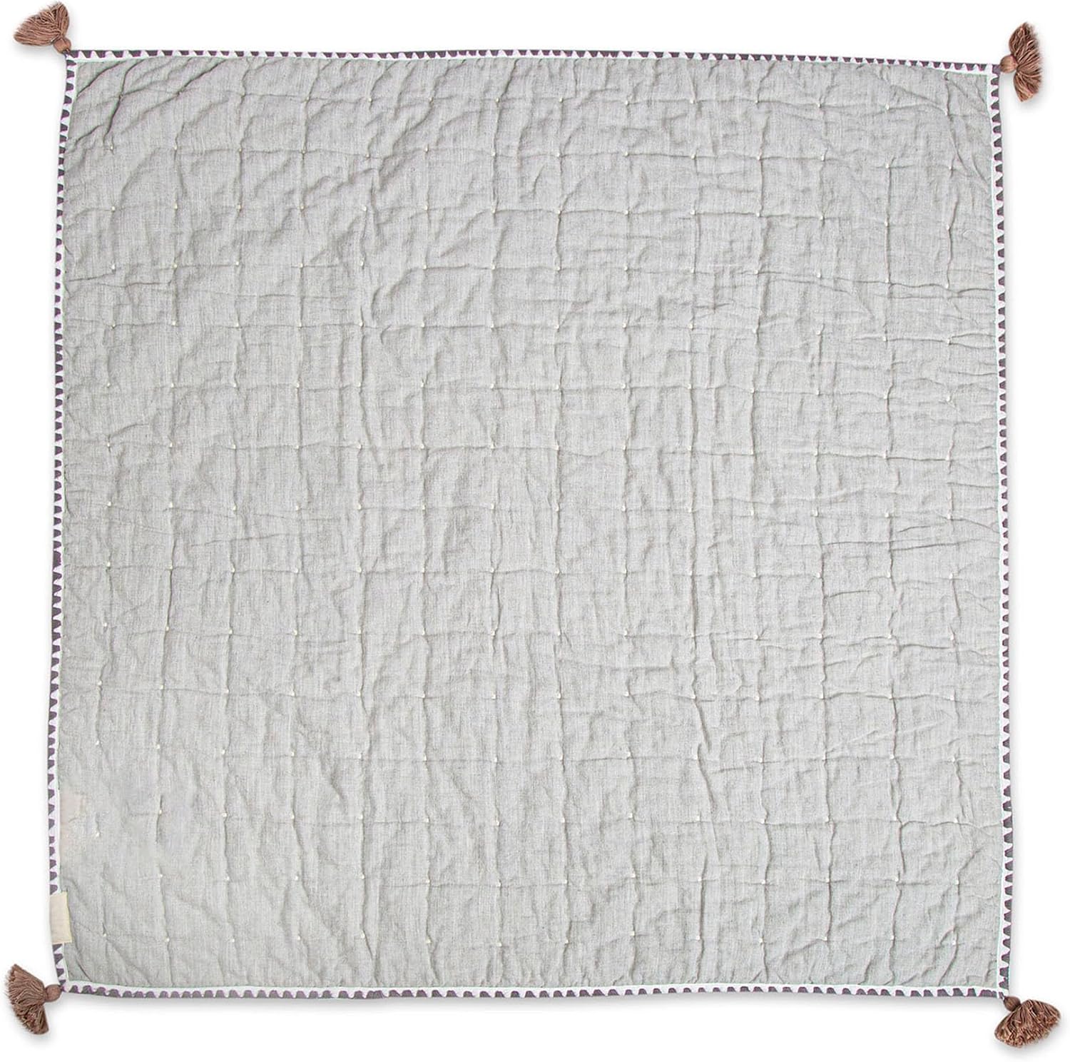 Crane Baby Quilted Blanket 36x36 Copper Ezra Print