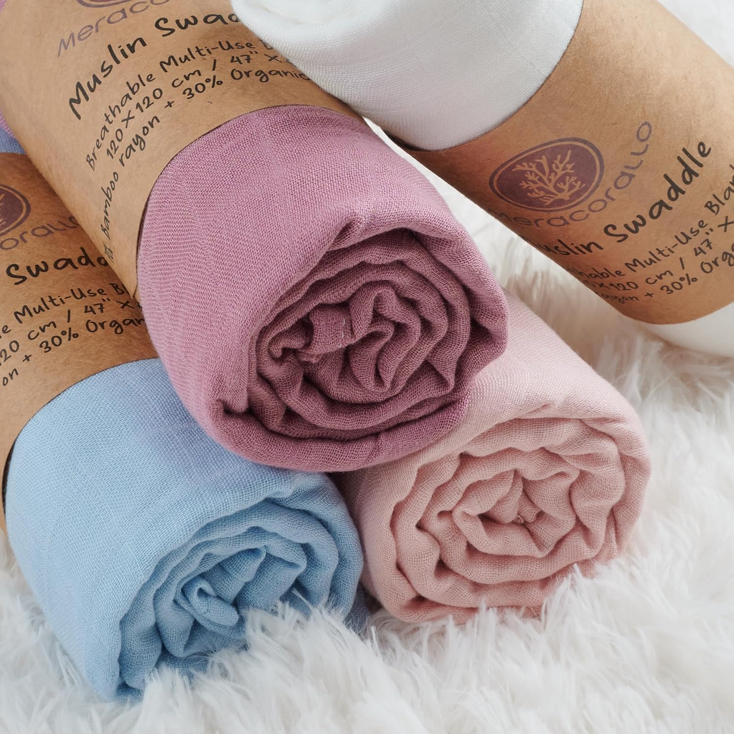 Meracorallo Silky Soft Swaddle Blanket for Baby