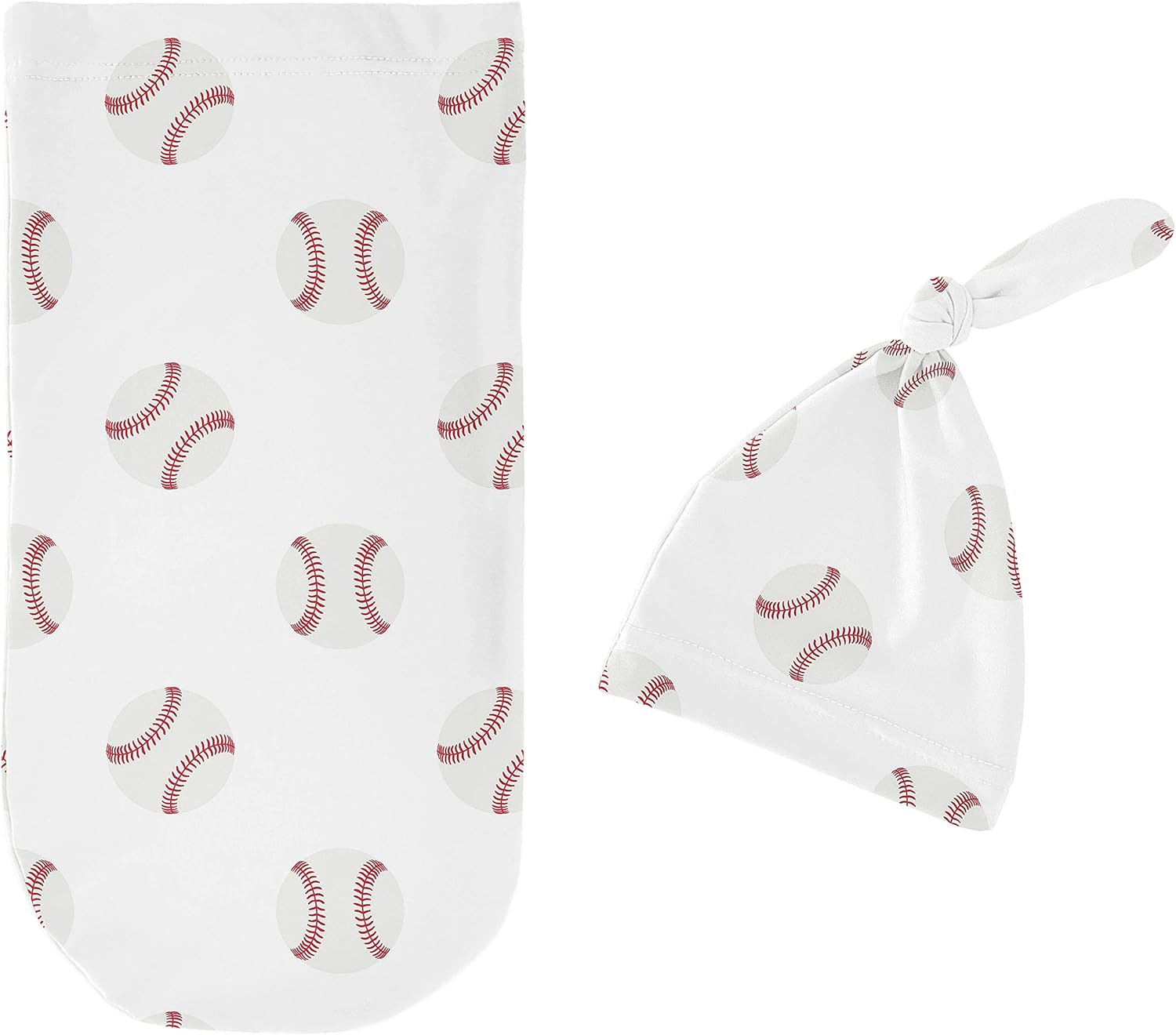 Sweet Jojo Baseball Baby Boy Sleep Sack and Beanie 2pc Set