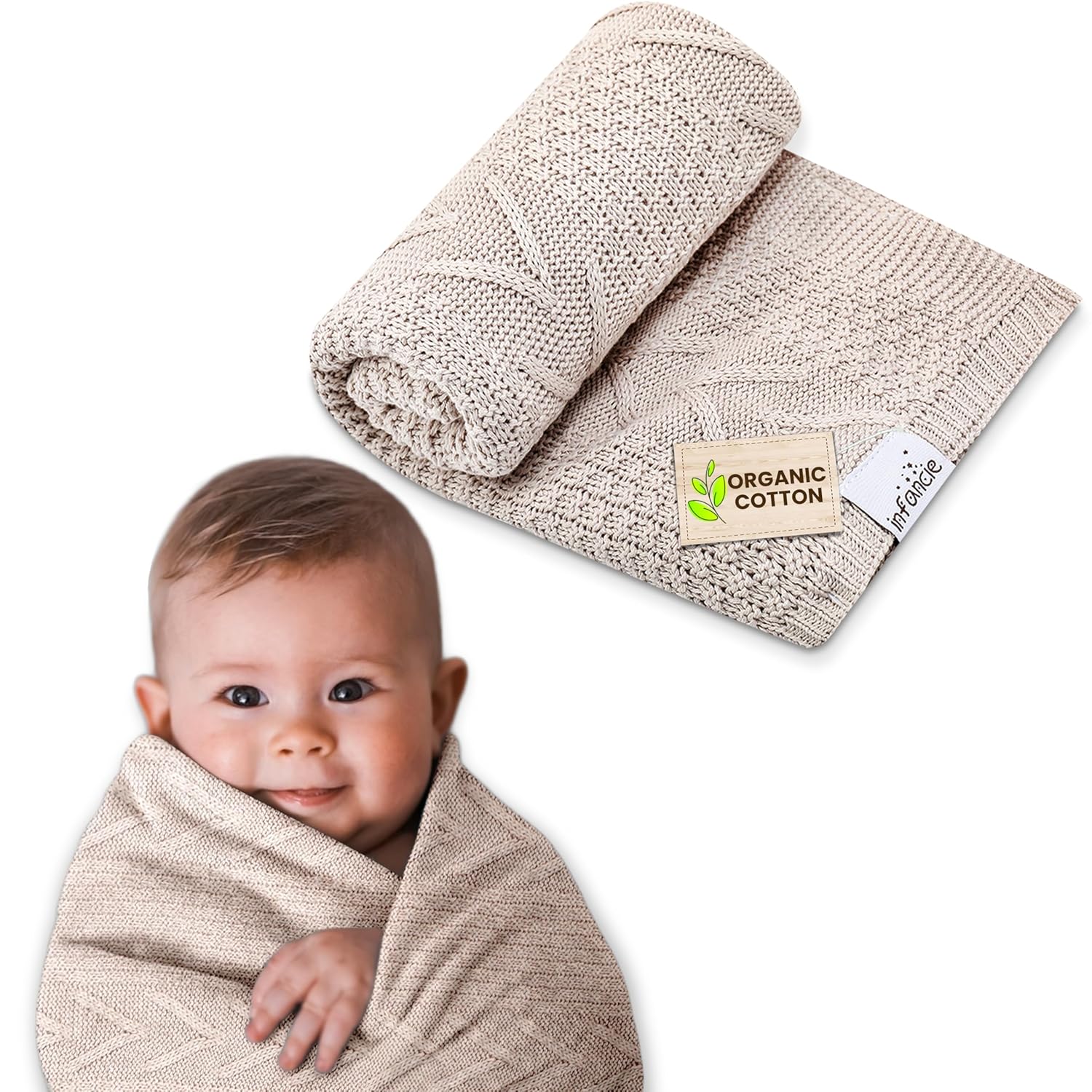 Organic Cotton Baby Blanket - 315 x 433 Inches
