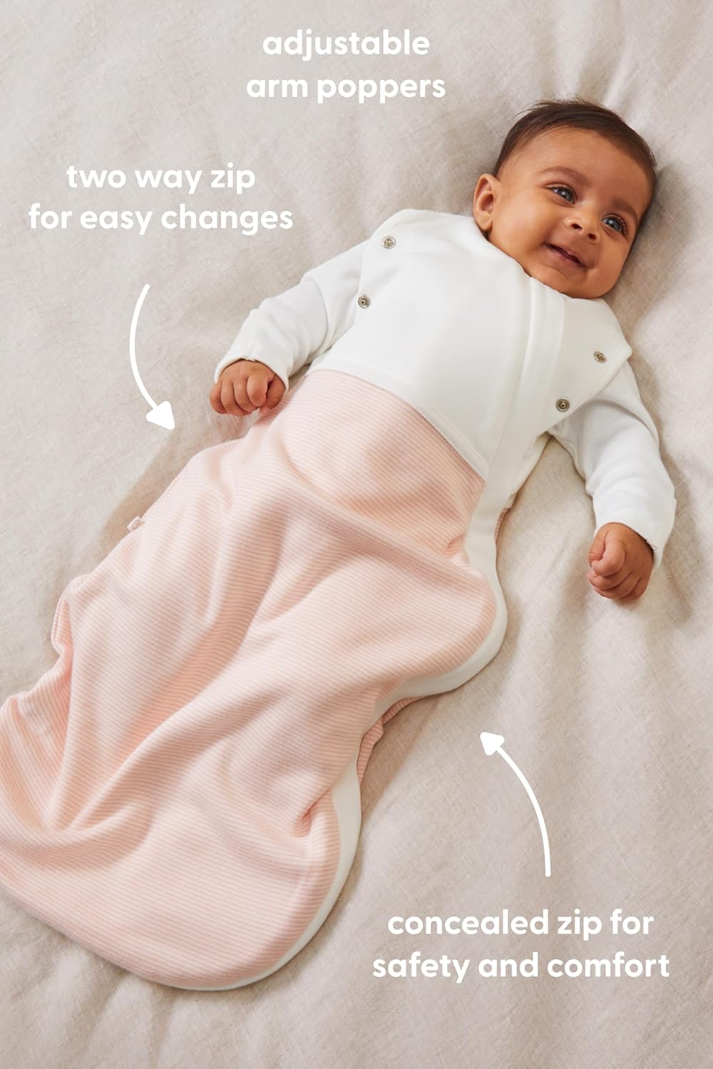 MORI Baby Sleep Sack - Grey Breathable Ultra Soft
