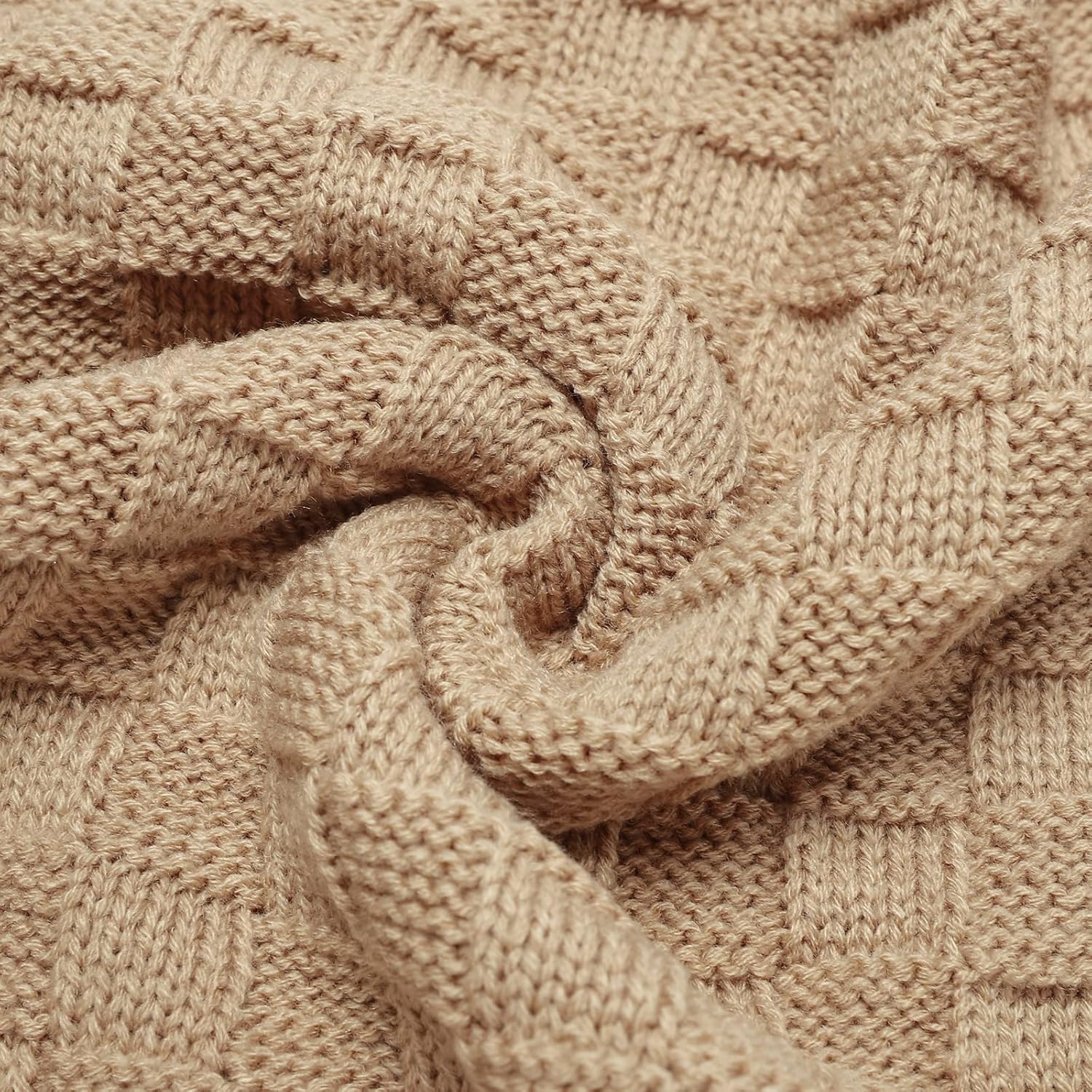 LAWKUL Baby Blanket Soft Cable Knit 40x30