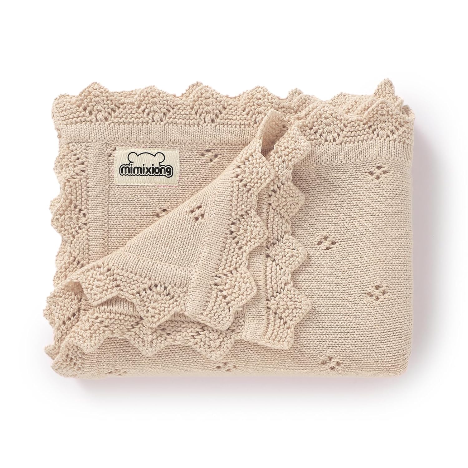 Mimixiong 30x40 Inch Oatmeal Cotton Swaddling Blanket