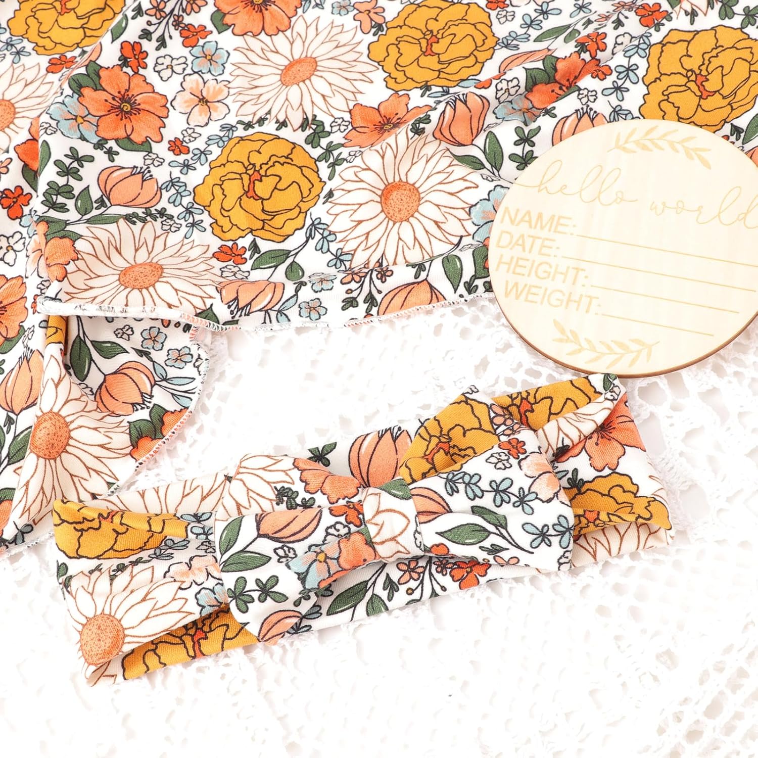 DRESHOW BQUBO Floral Swaddling Blanket Set for Newborns