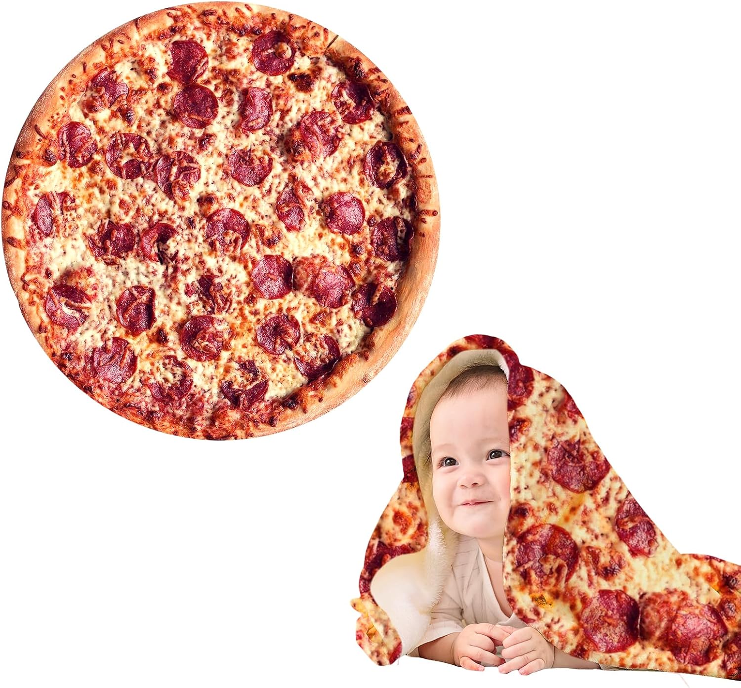 Outivity Pizza Blanket Funny Food Blanket for Baby Showers and Birthdays
