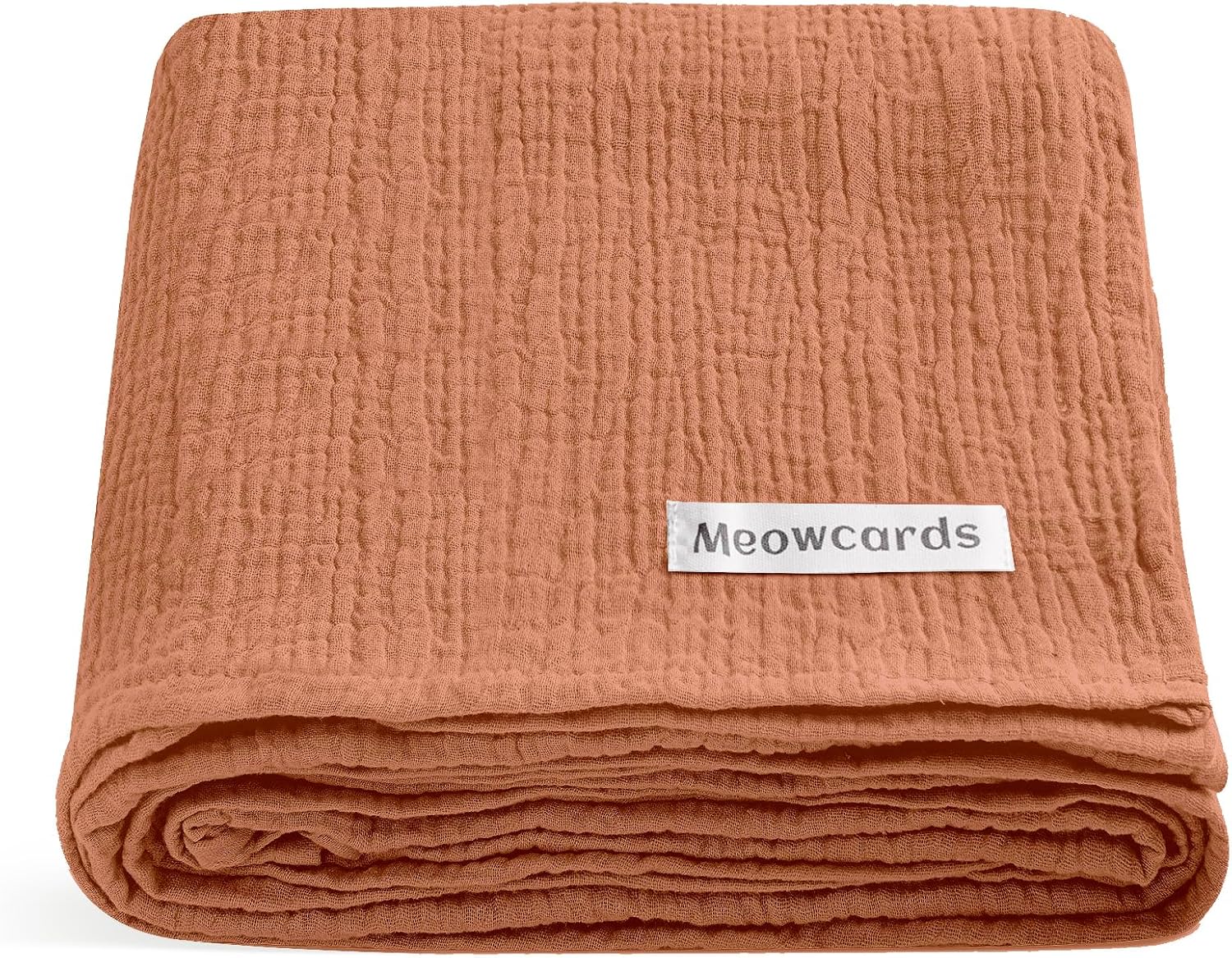 Meowcards Muslin Swaddle Blanket - 47x47 Inches Boho Style Unisex Newborn Essentials