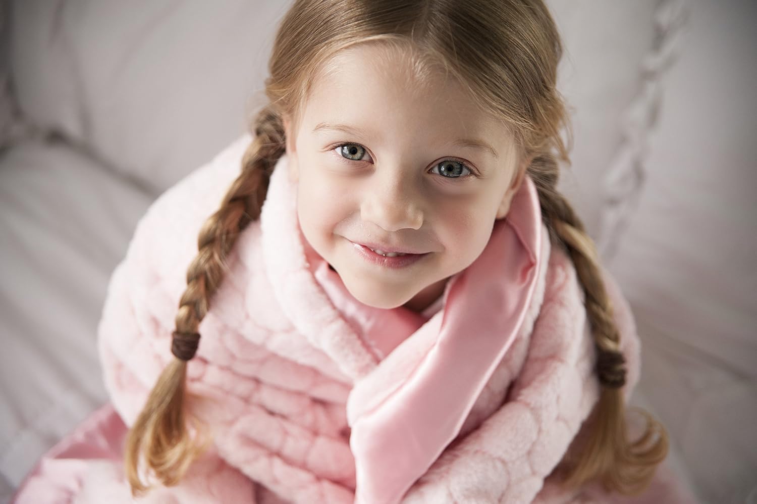 SwaddleDesigns Stroller Blanket Earthtone Puff Circles Truffle