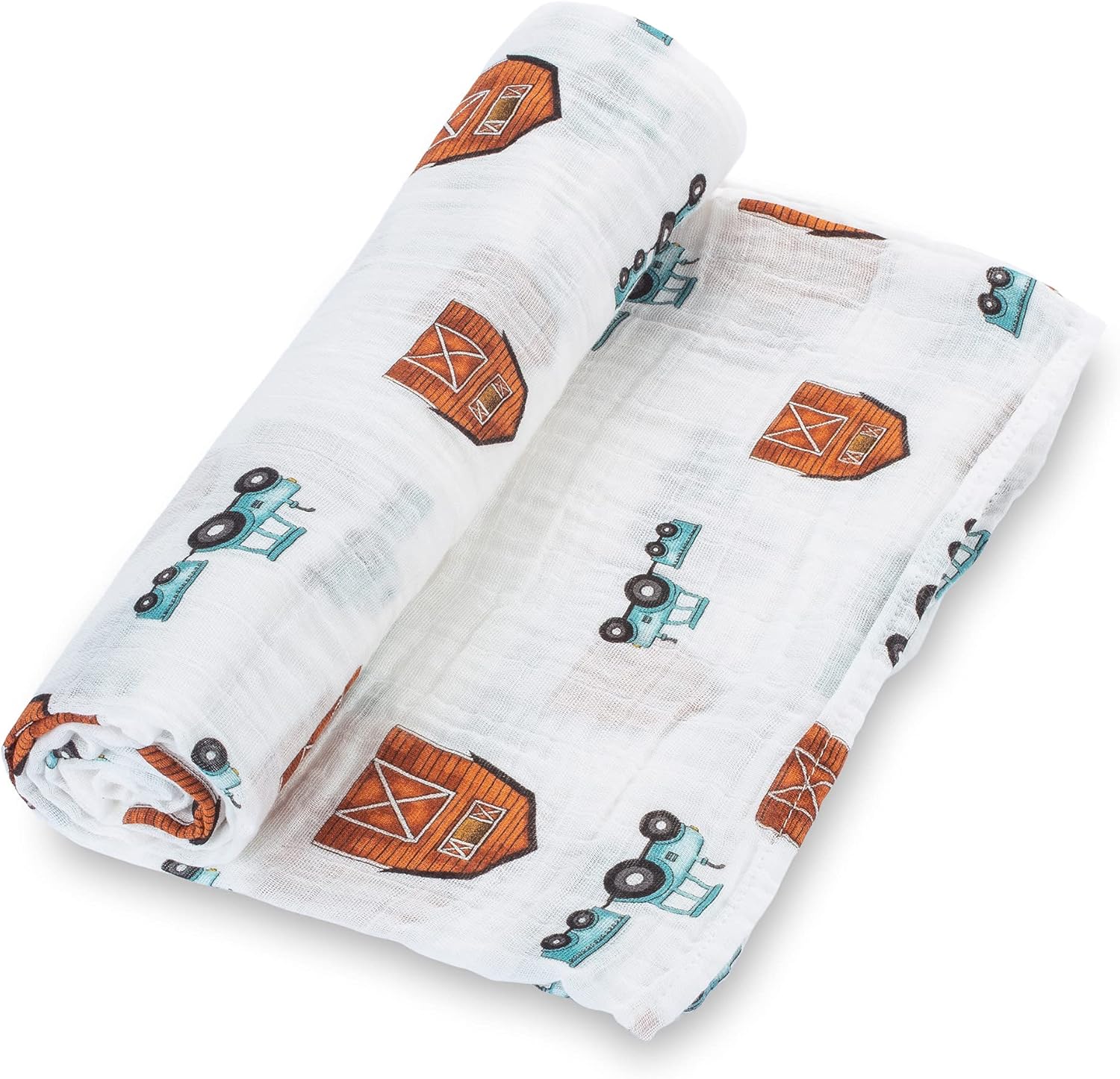 LollyBanks Farm Print Swaddle Blankets 47x47 Inches 3-Pack