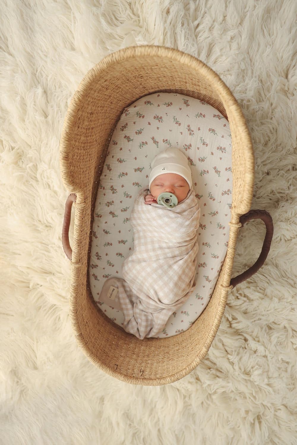 Bleu La La Checkered Swaddle Blanket - 100 Soft Cotton