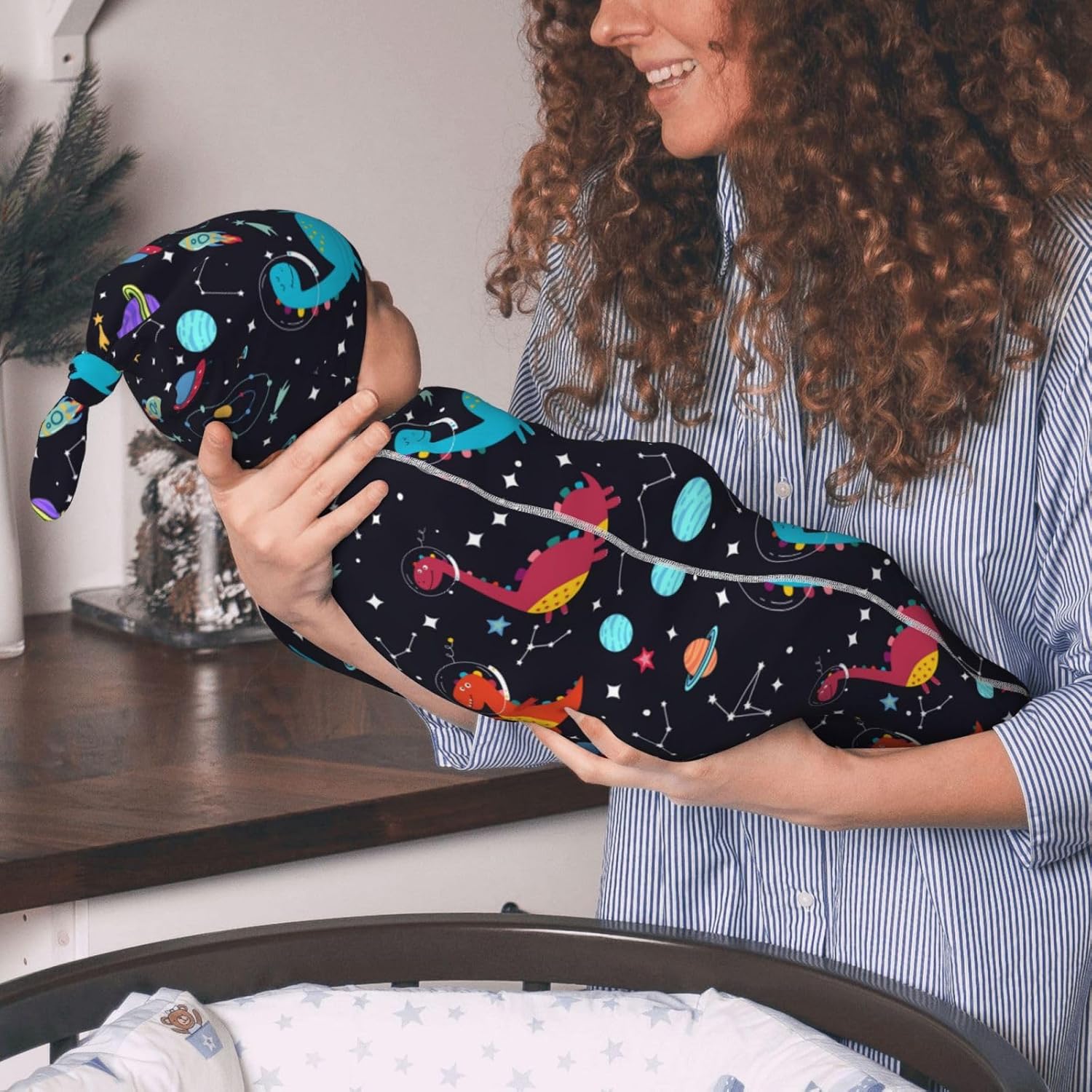Dinosaur Swaddle Blanket for Newborn Baby Girls Boys 1