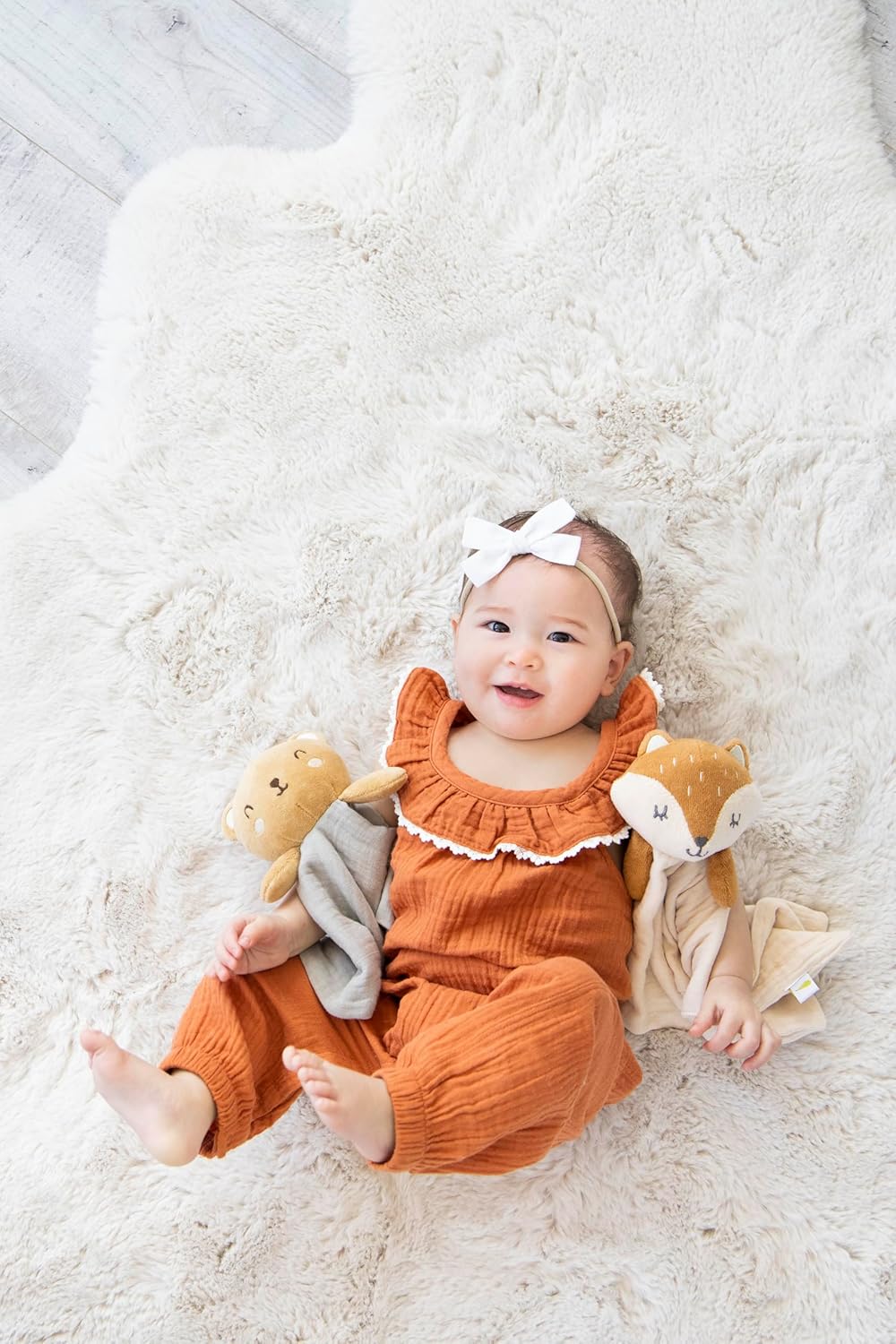 Pearhead Fox Security Blanket Soft Baby Lovey for Newborn and Toddlers