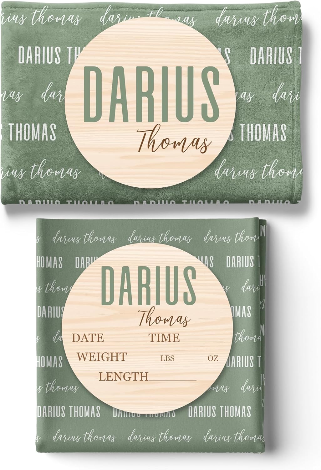Personalized Baby Swaddle with Custom Name and Birth Stats