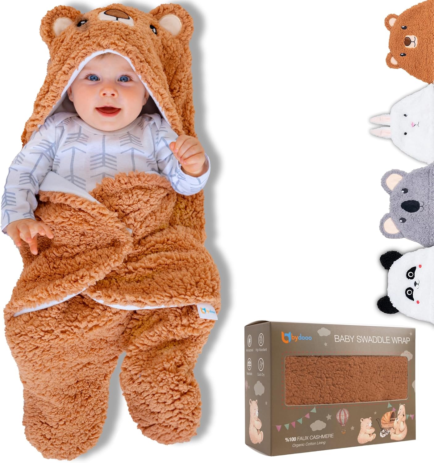 Baby Swaddle Blanket Bear 0-6 Months Gender Neutral