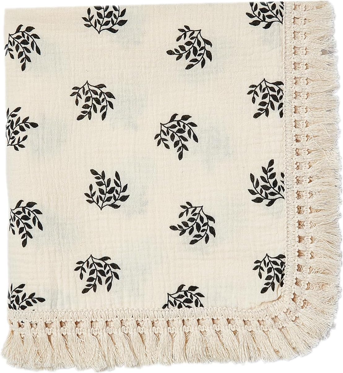 Insular Cotton Muslin Baby Blanket with Tassel 47 x 40