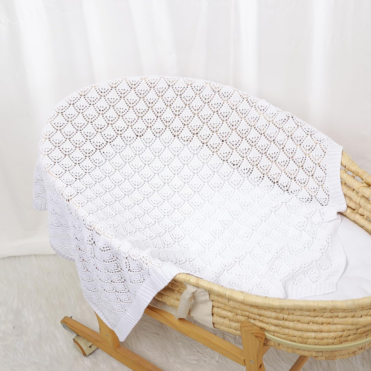 Neiwech Soft Cotton Swaddle Blanket 40x30 Inch