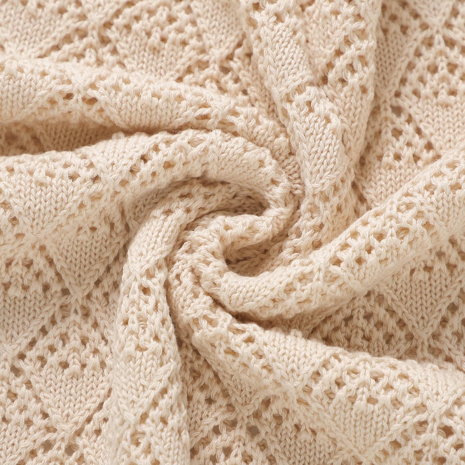 Neiwech Baby Swaddle Blanket 40x30 inch Camel Soft Cotton 1