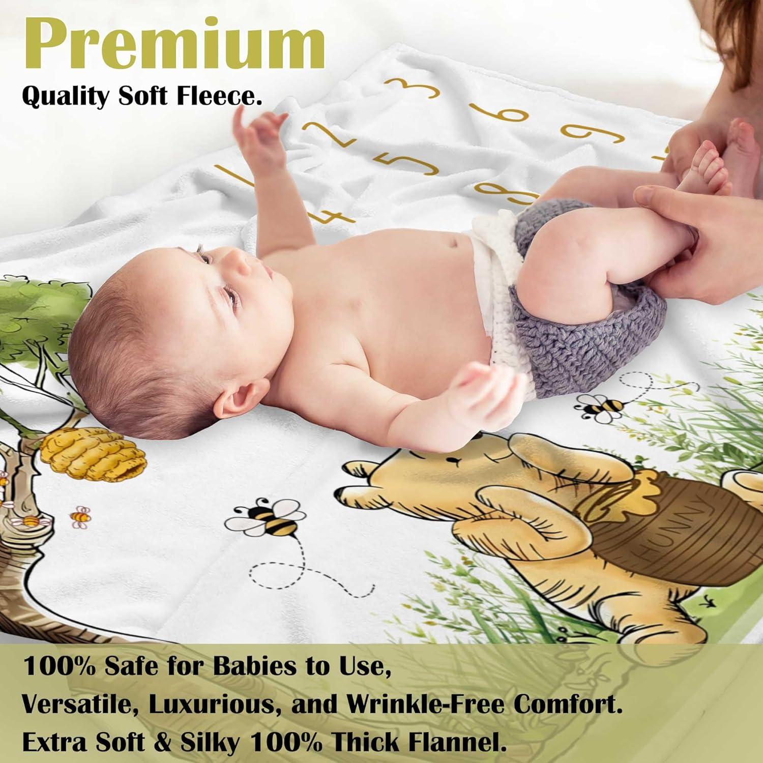Classic Winnie Monthly Milestone Blanket with Star Marker 1