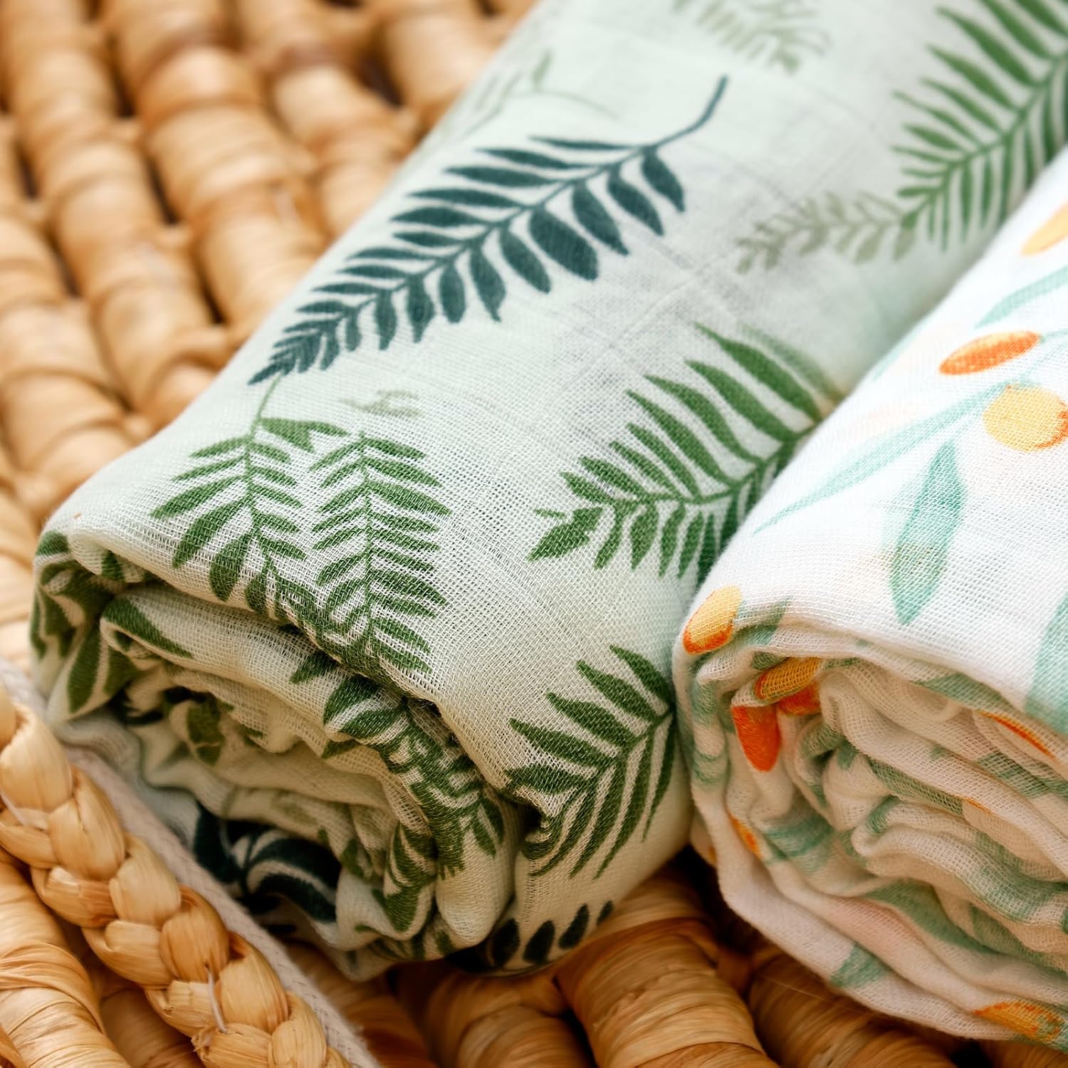 CoolaPeach 3 Pack Muslin Swaddle Blankets for Baby Boys and Girls