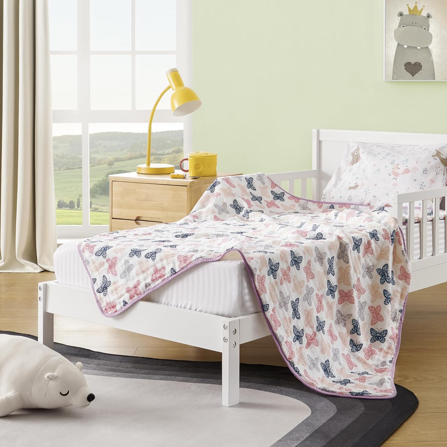 ZPECC 47x47 Inches Thicker Muslin Toddler Blanket