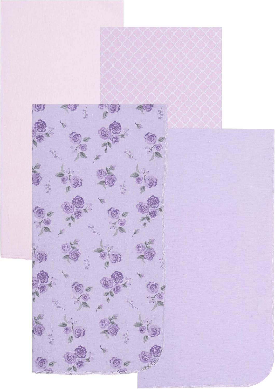 EVERYDAY KIDS Soft Flannel Swaddle Blanket Set for Newborn Baby Girls