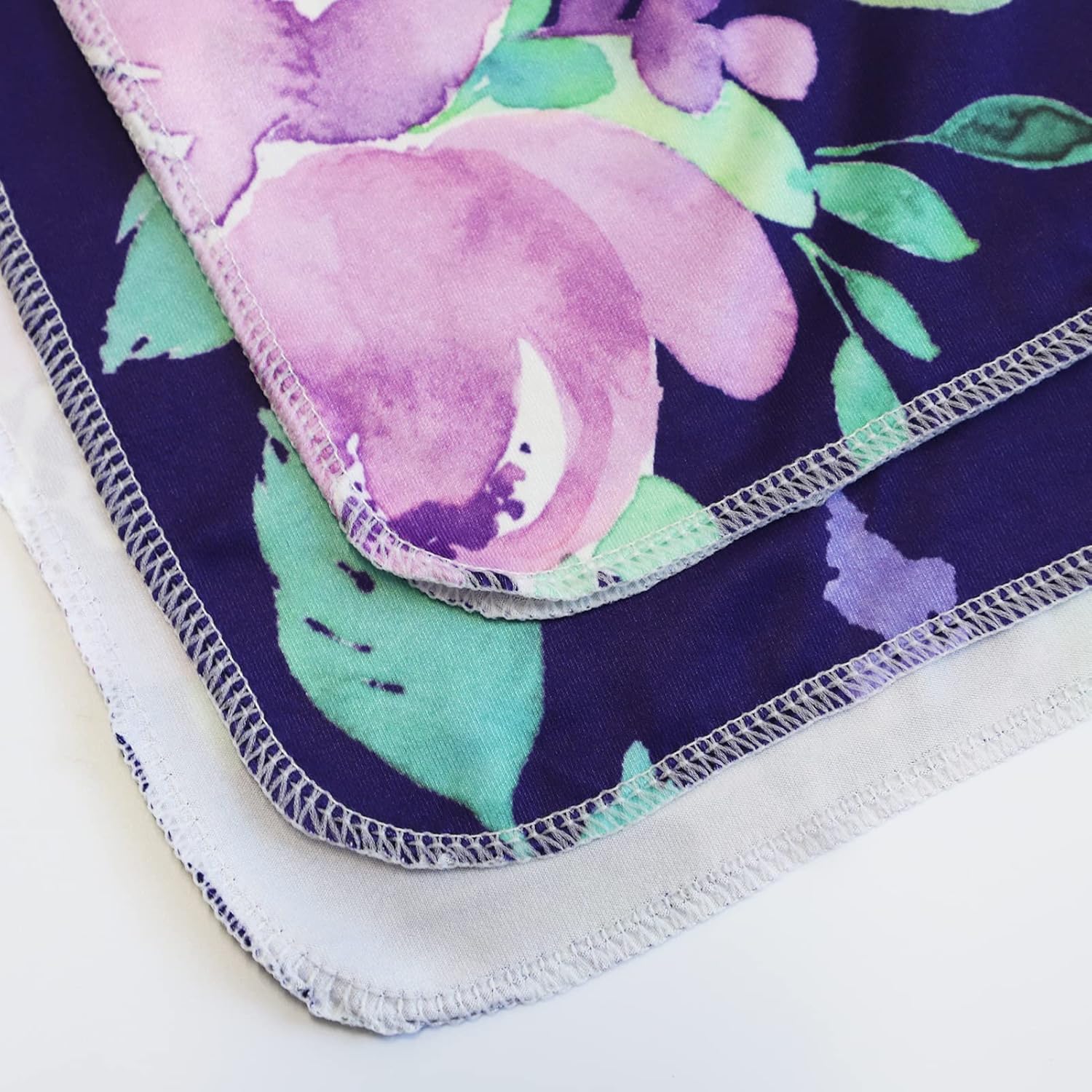 TANOFAR Newborn Swaddle Blanket with Beanie Set Purple Flower
