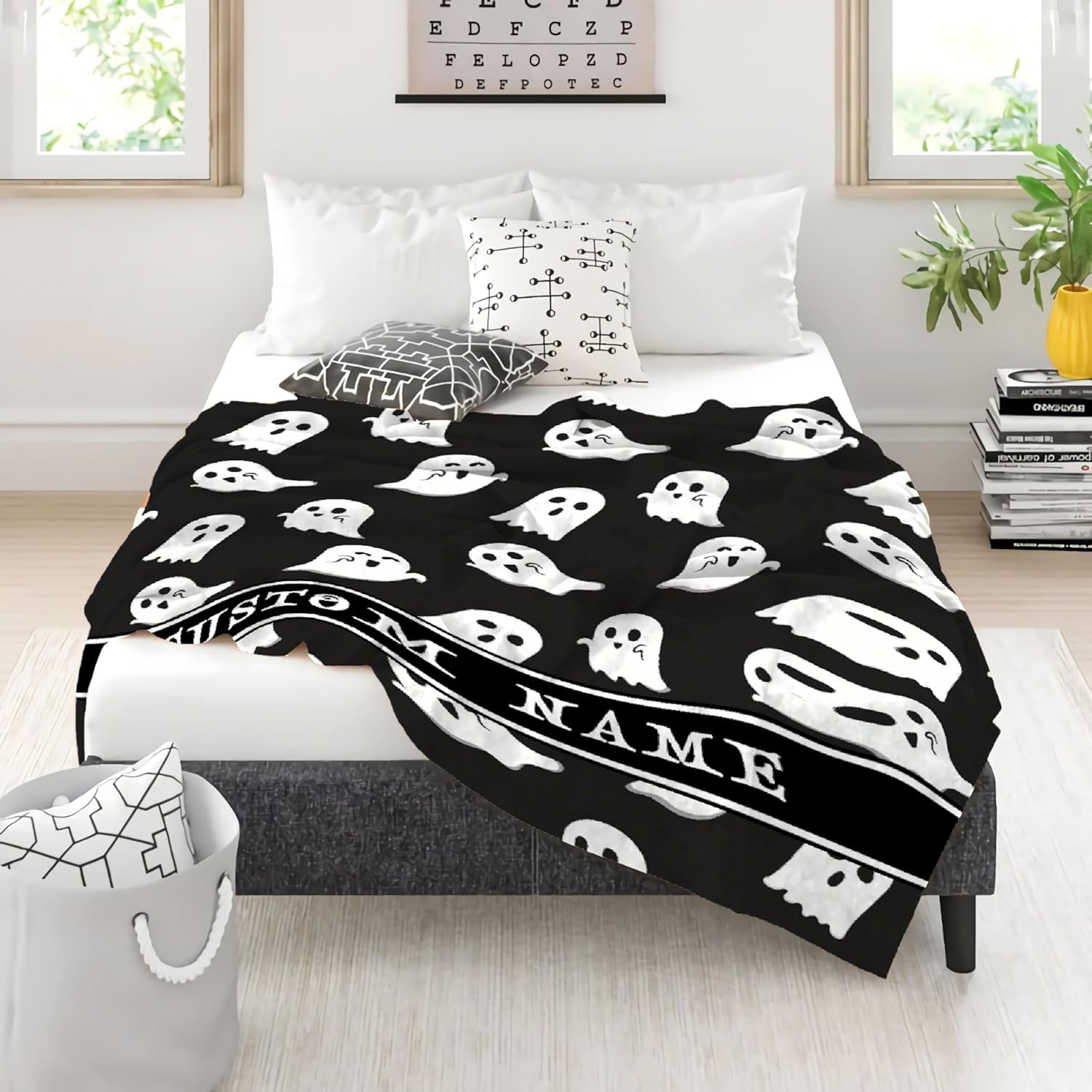 Khumbhira Custom Baby Blanket Spooky Ghost Design