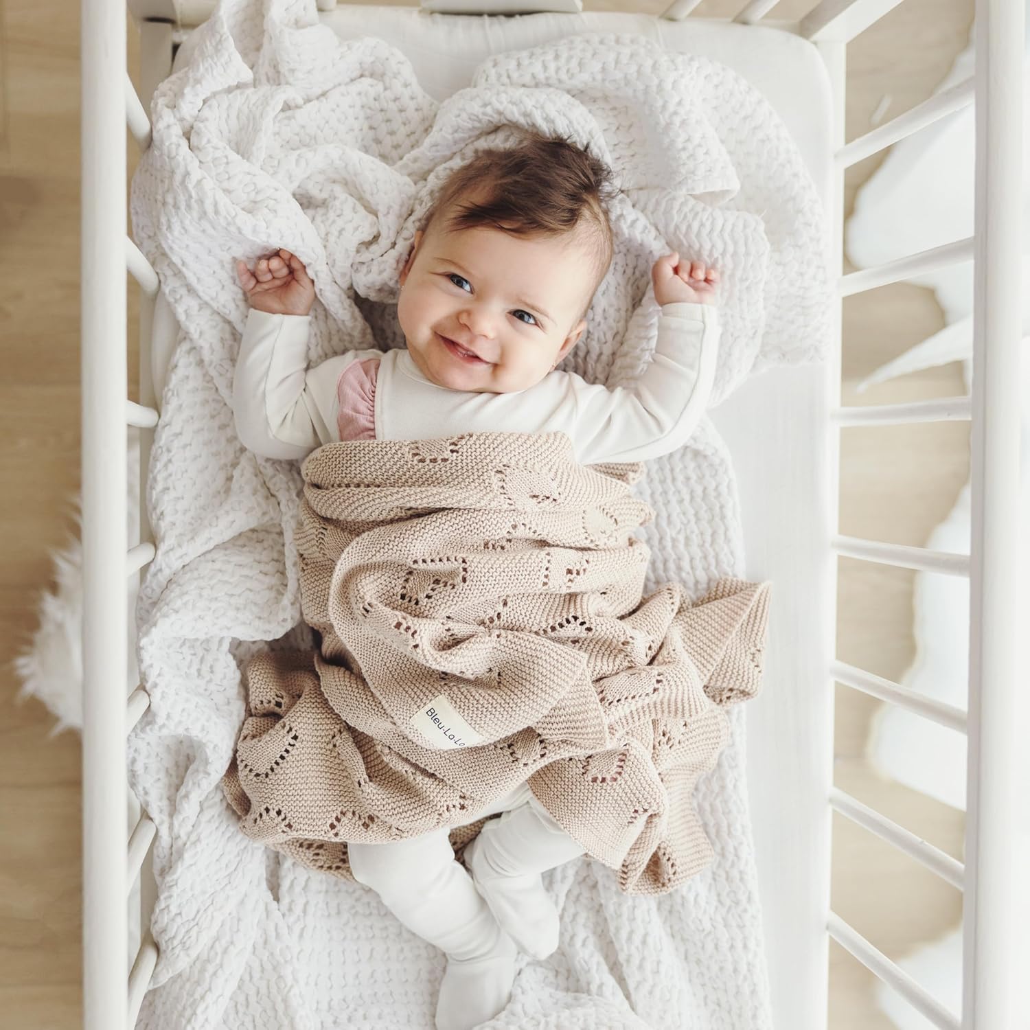 Luxury Cotton Heart Swaddle Blanket for Newborns