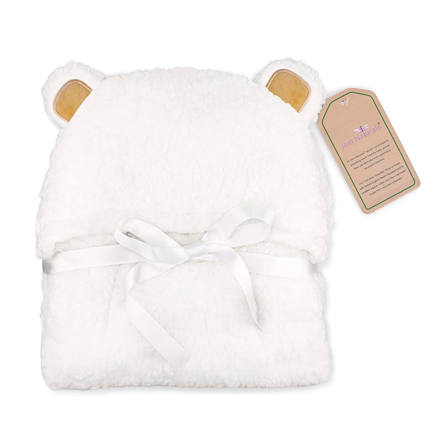 Jam Naturals Organic Newborn Swaddle Wrap with Hood