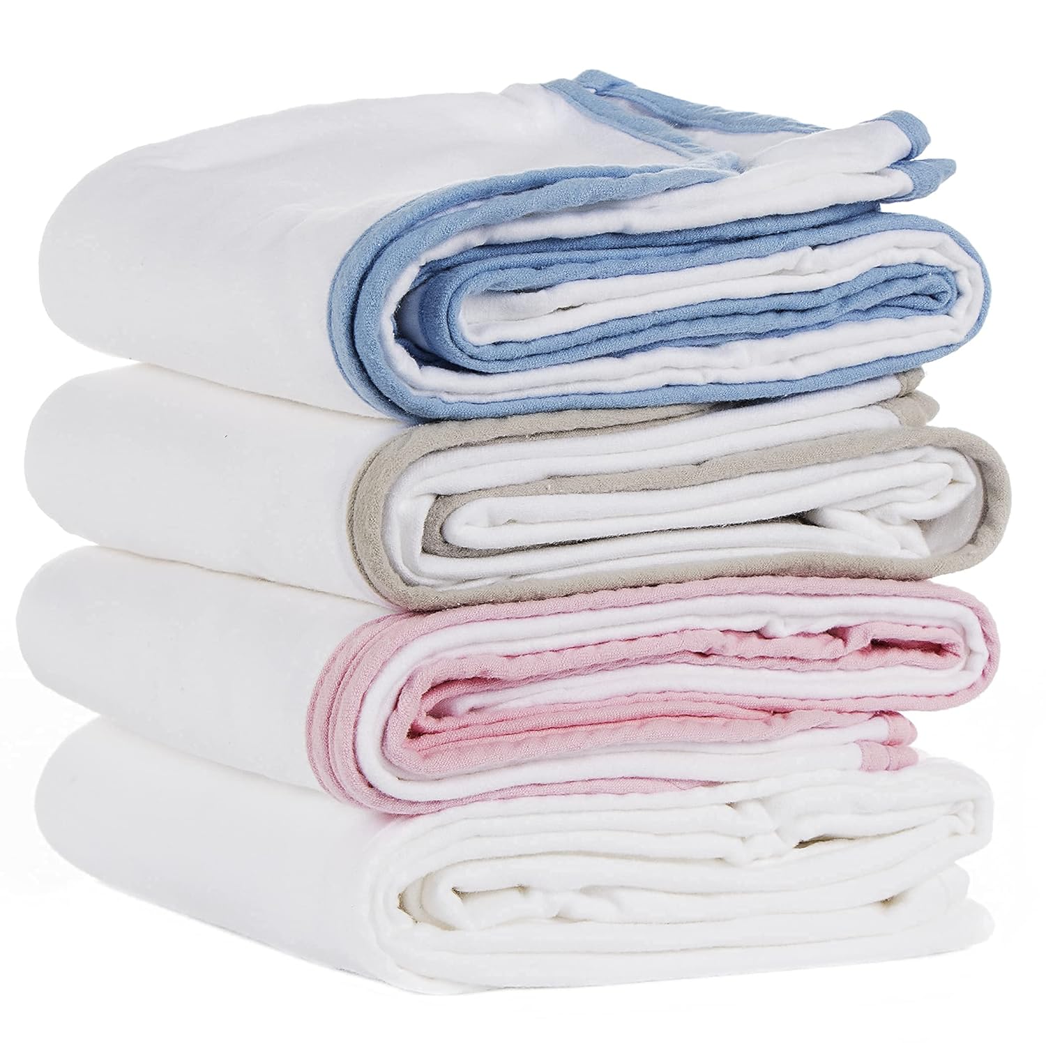 Moms On Call French Grey Cotton Swaddle Blanket for Newborns
