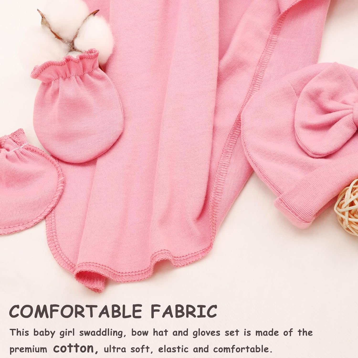 DRESHOW BQUBO Newborn Swaddle Blanket Set