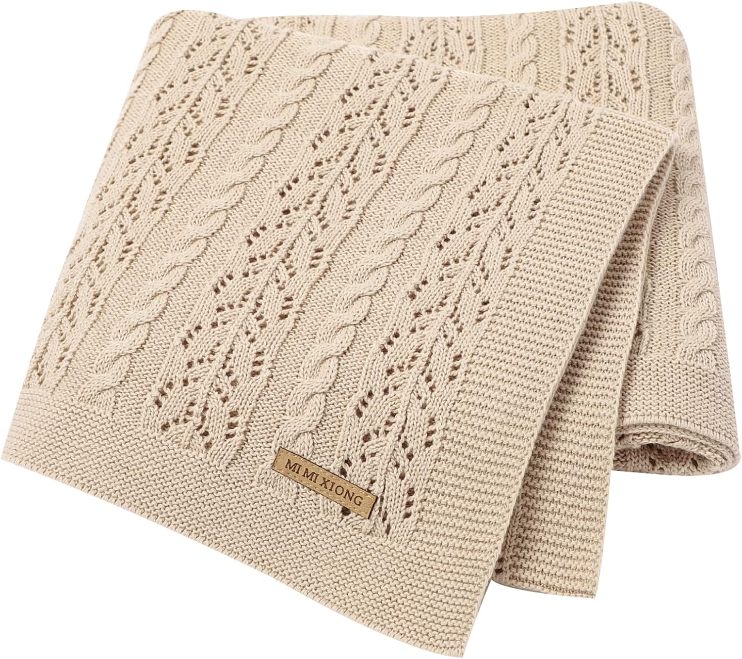 LAWKUL 100 Cotton Neutral Baby Blanket 40x30 Inches
