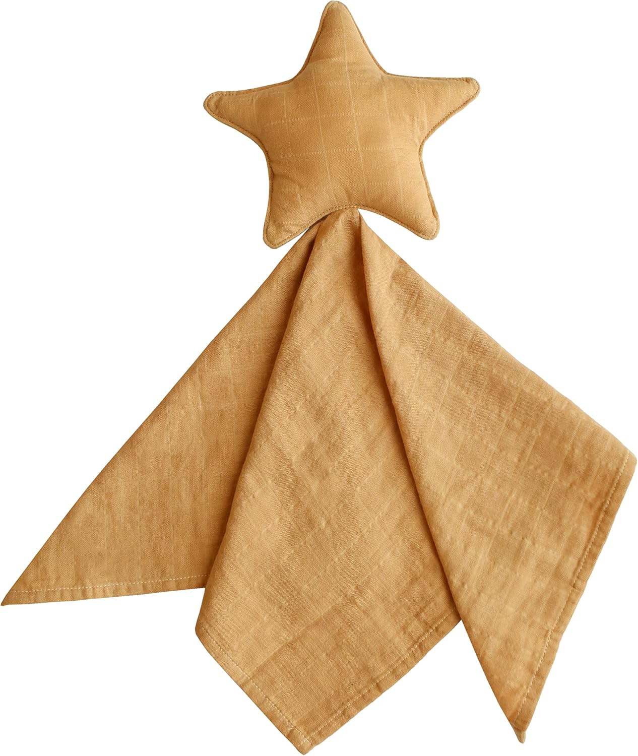 Mushie Star Security Blanket Organic Cotton Lovey Fall Yellow