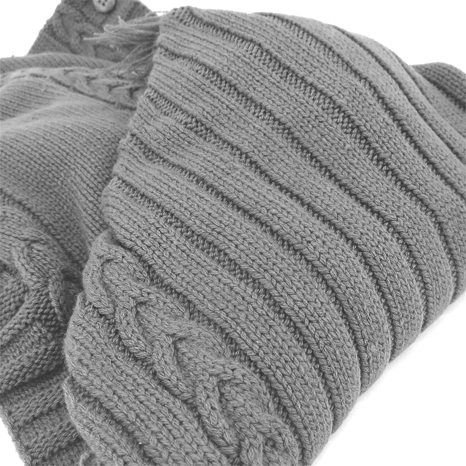 XMWEALTHY Dark Gray Swaddling Blanket for 0-6 Months
