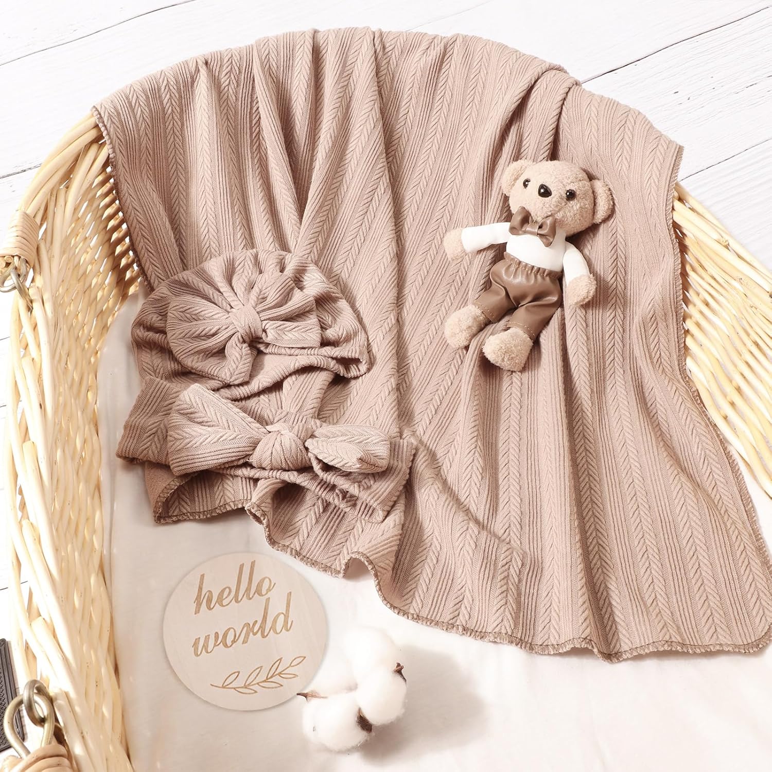 DRESHOW Baby Swaddle Blankets for Girls 4PCS Set
