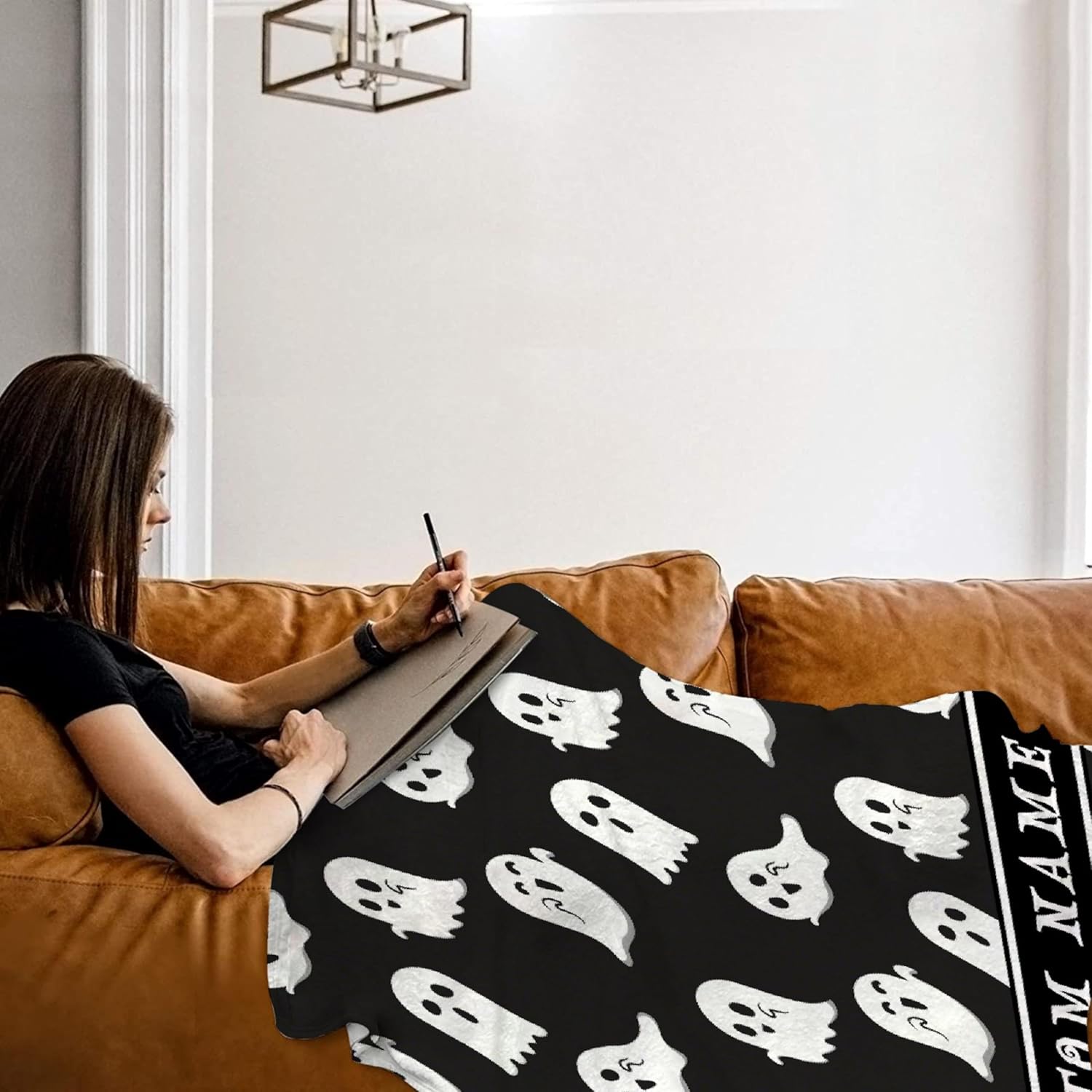 Khumbhira Custom Baby Blanket Spooky Ghost Design