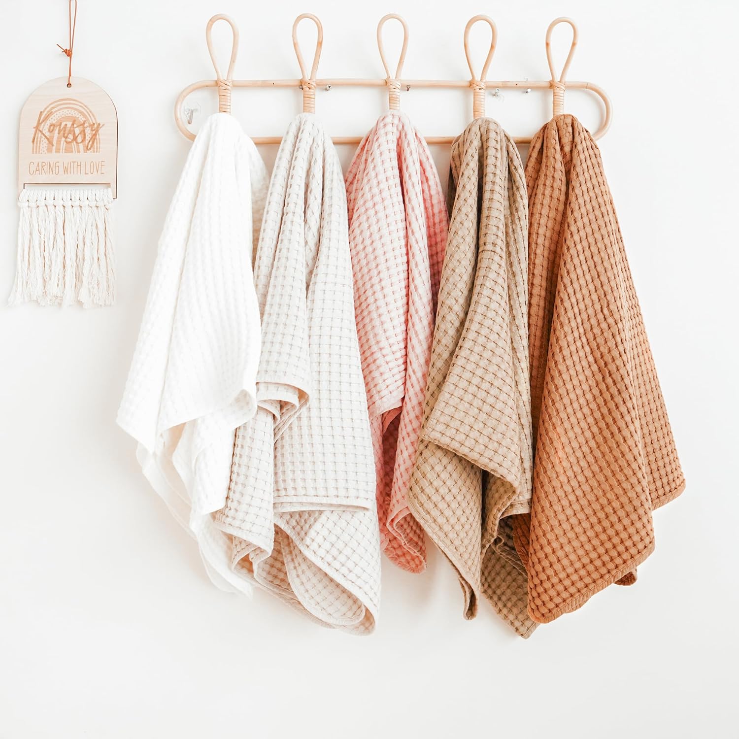 Konssy Waffle Baby Blanket - Soft Cozy Nursery Swaddle Blanket for Boys Girls