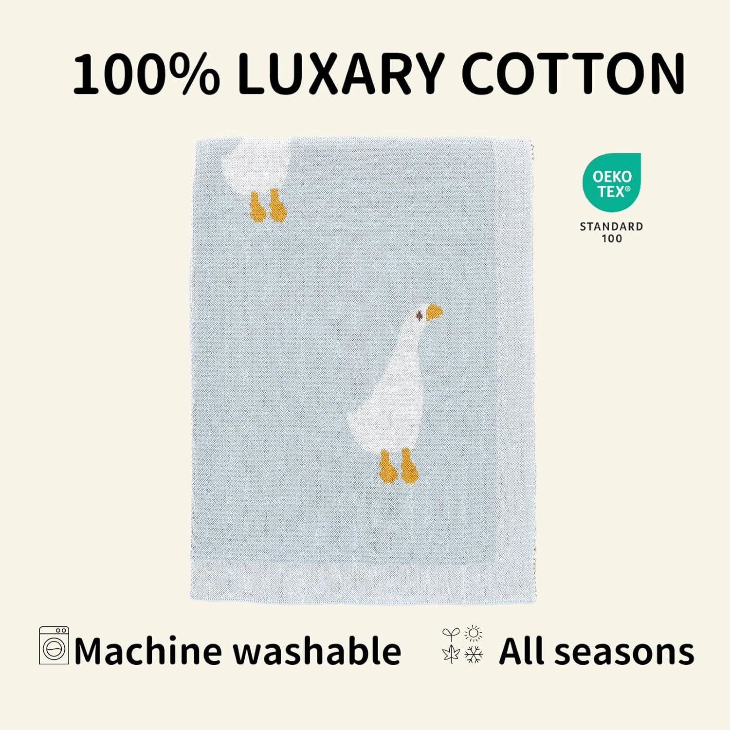 Mimixiong Soft Cotton Swaddling Blanket for Baby