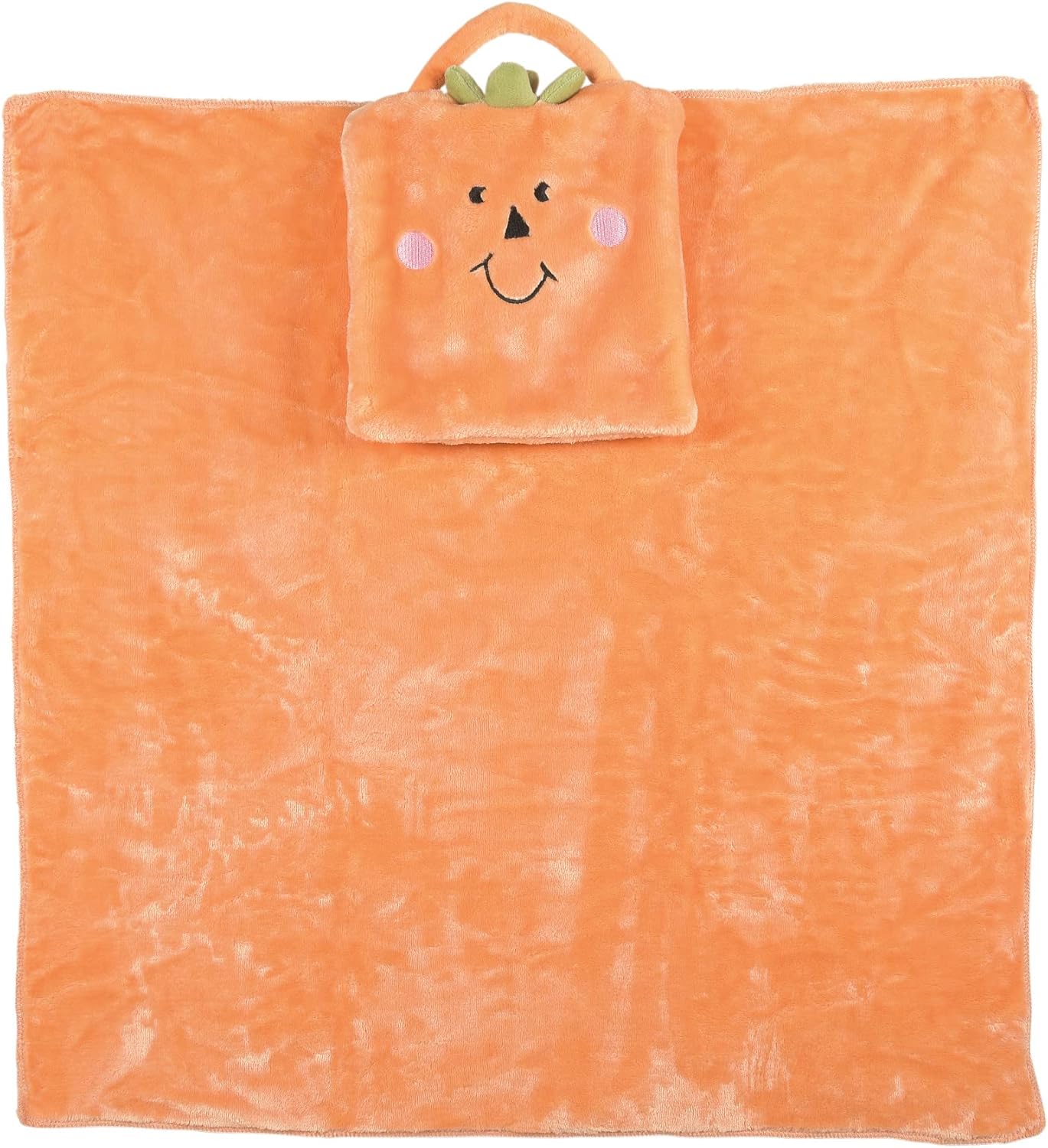 Enesco New Baby Pumpkin Travel Blanket - Soft Foldable 24x24 Inch